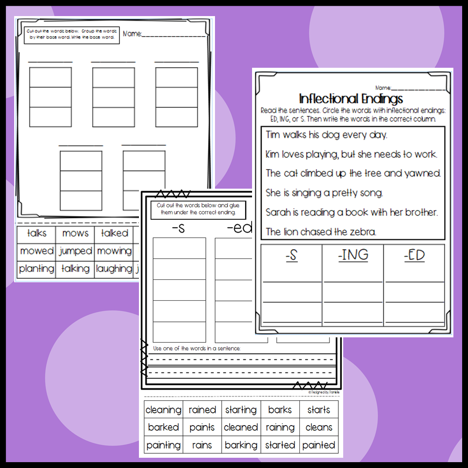 Free Inflected Endings Worksheets 2nd Grade