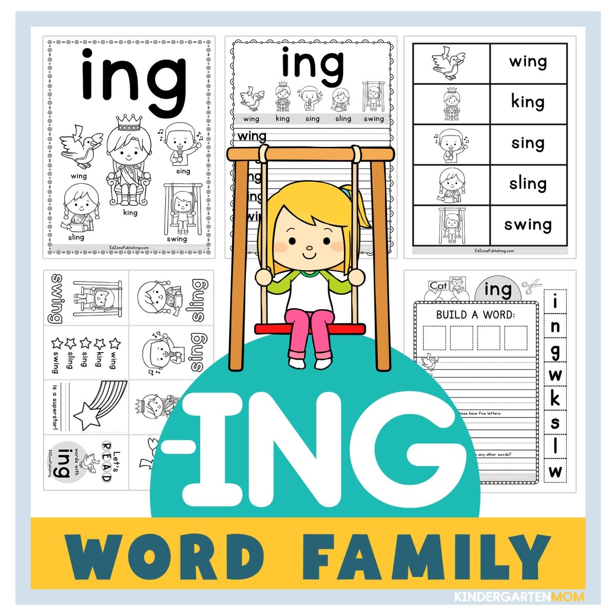 Ing Words Worksheet For Kindergarten Ing Words Worksheet For Kindergarten