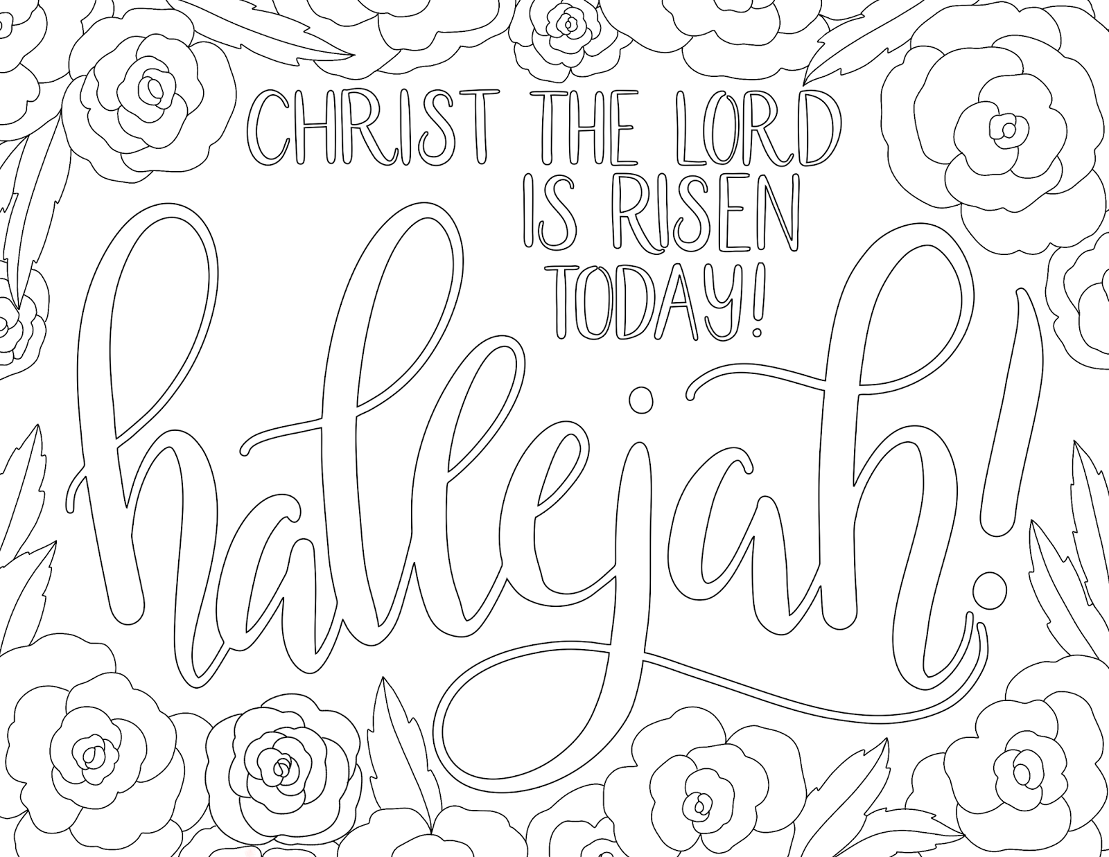 Just What I squeeze In Hallelujah Free Easter Coloring Page Just What I squeeze In Hallelujah Free Easter Coloring Page