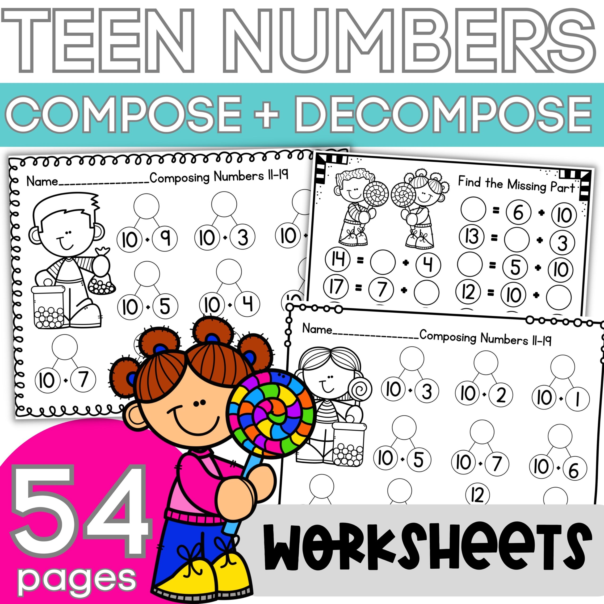 Decompose Numbers Kindergarten Worksheet Free Printable