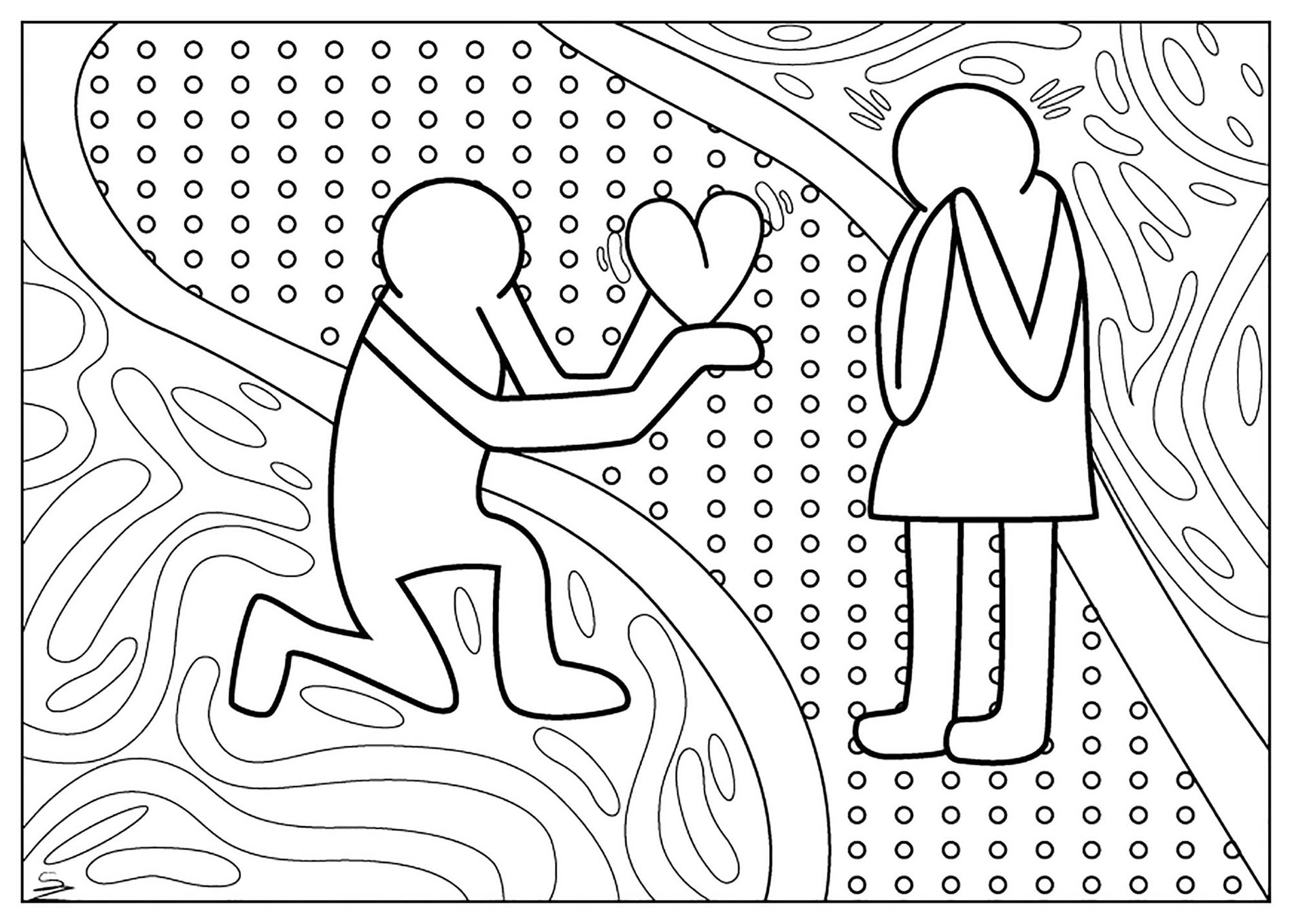 Keith Haring Coloring Pages To Download Keith Haring Coloring Pages