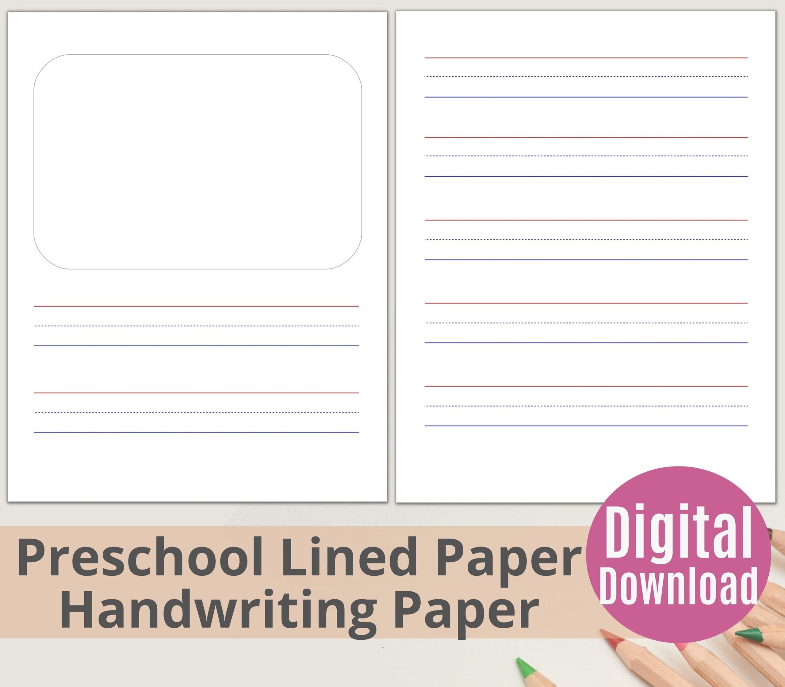 Kindergarten Blank Writing Worksheets Free Kindergarten Blank Writing Worksheets Free