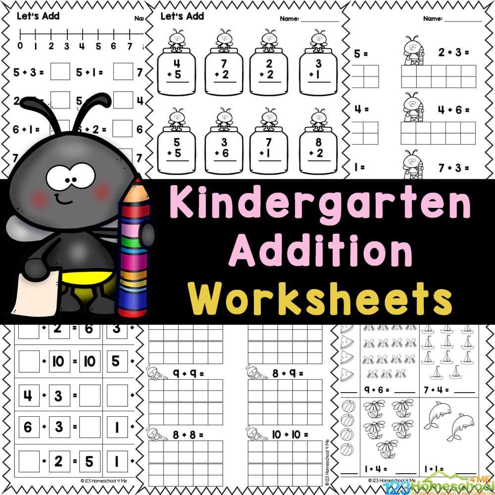 Kindergarten Math Addition Worksheets Within 20 Download Free 