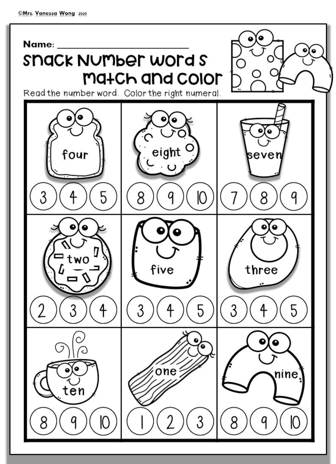 Kindergarten Math Worksheets Numbers 1 10 Number Words PDF Etsy Israel Kindergarten Math Worksheets Numbers 1 10 Number Words PDF Etsy Israel