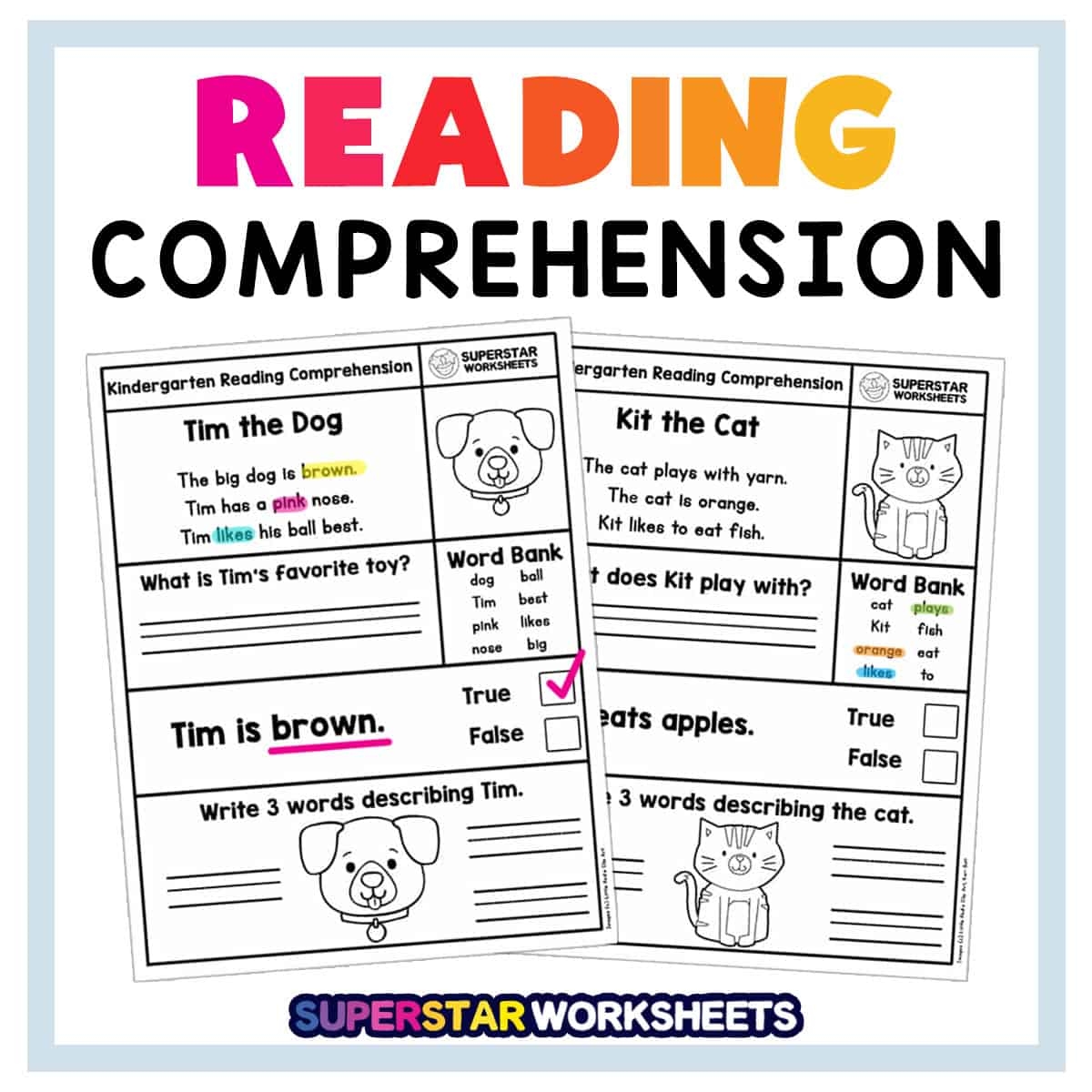 Kindergarten Reading Comprehension Worksheets Superstar Worksheets Worksheets Library Kindergarten Reading Comprehension Worksheets Superstar Worksheets Worksheets Library