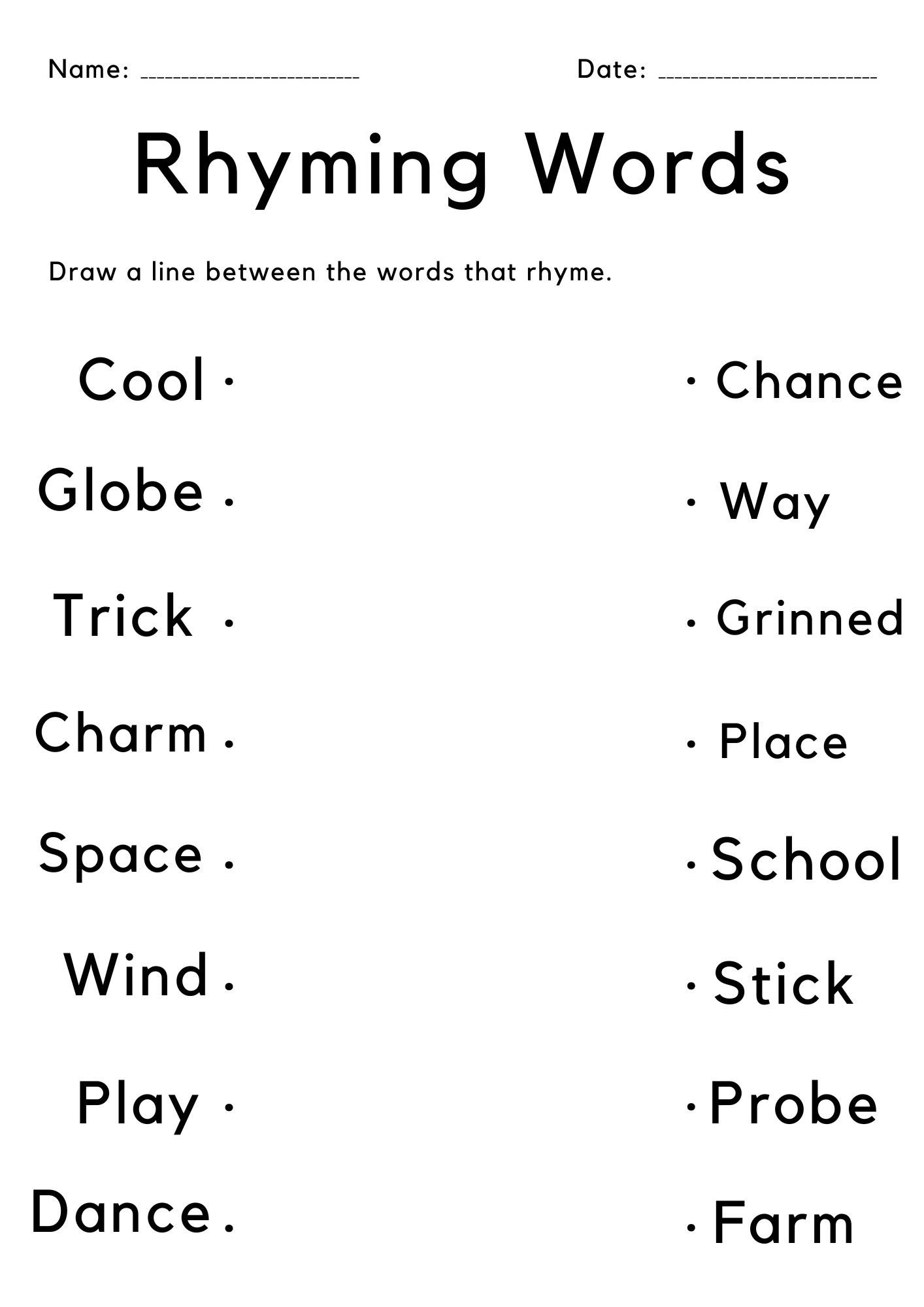 Kindergarten Rhyming Words Worksheet Match The Rhyming Words Activity Made By Teachers Kindergarten Rhyming Words Worksheet Match The Rhyming Words Activity Made By Teachers