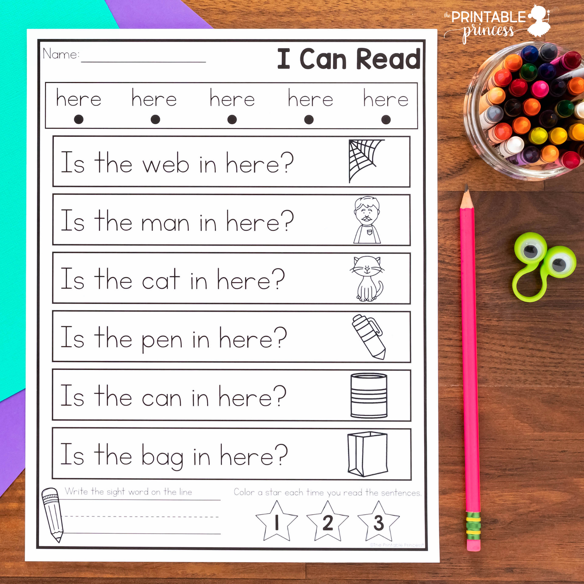Kindergarten Sight Word Fluency Practice The Printable Princess Kindergarten Sight Word Fluency Practice The Printable Princess