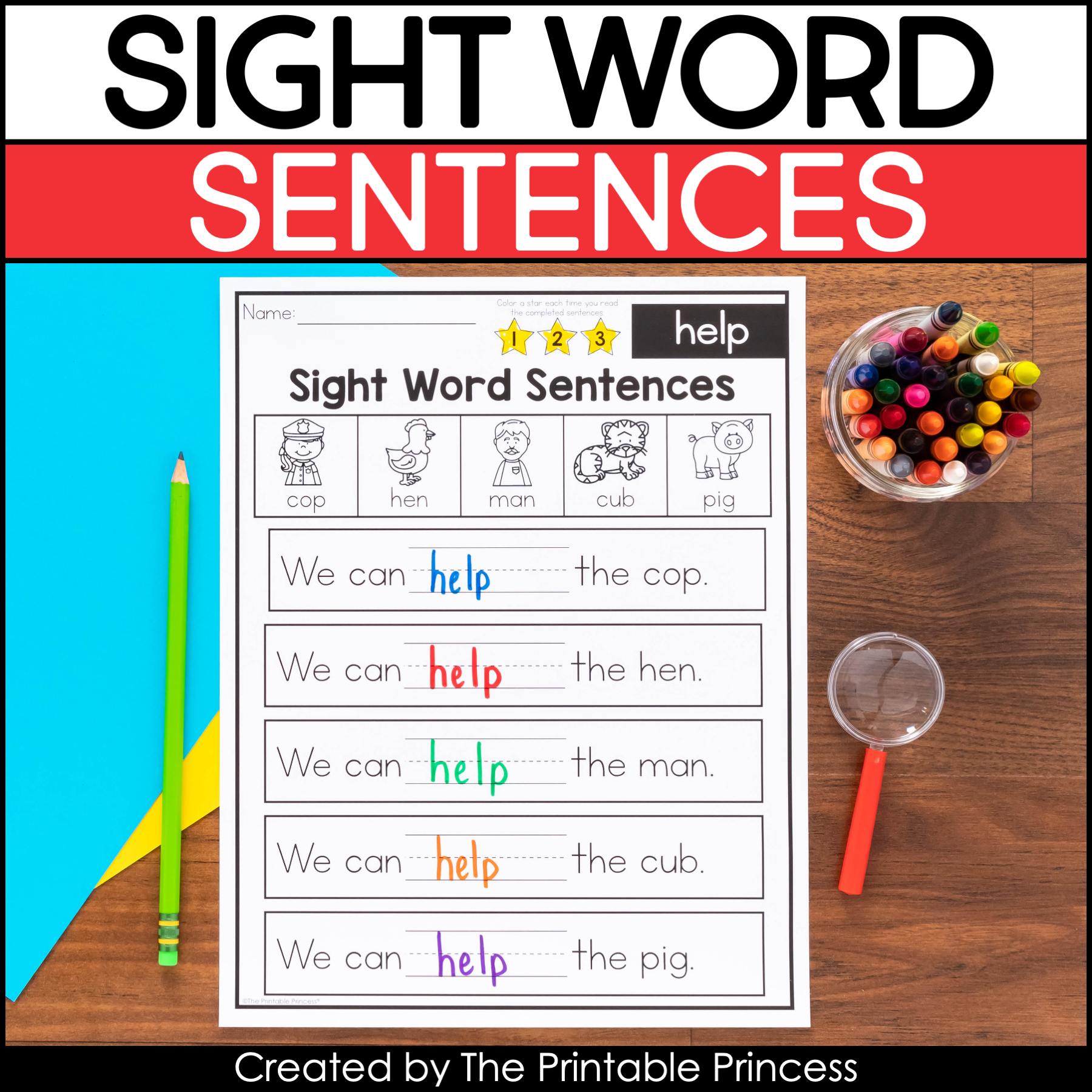 Kindergarten Sight Word Sentences The Printable Princess Kindergarten Sight Word Sentences The Printable Princess