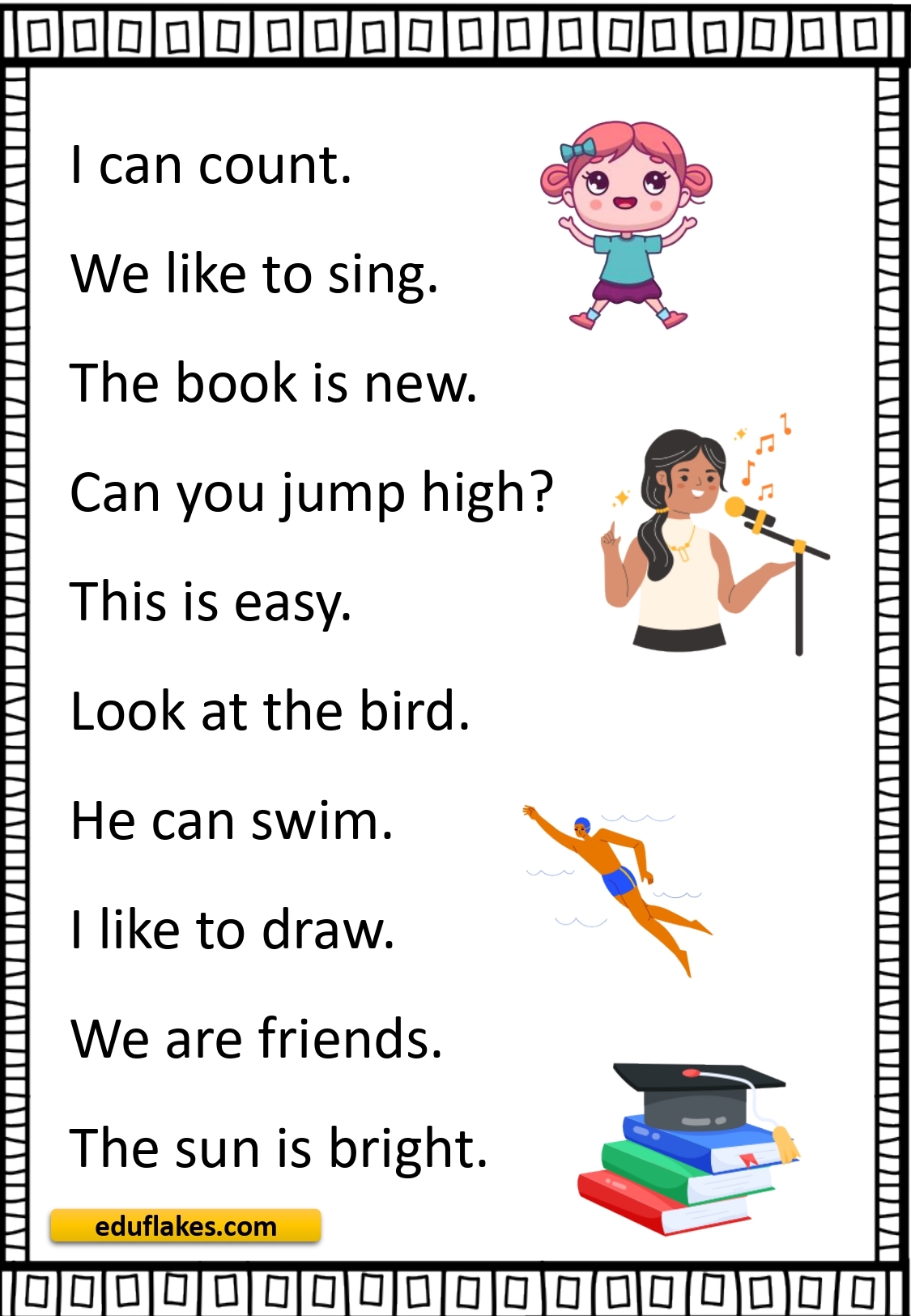 Kindergarten Sight Words Sentences Free PDF Eduflakes Kindergarten Sight Words Sentences Free PDF Eduflakes