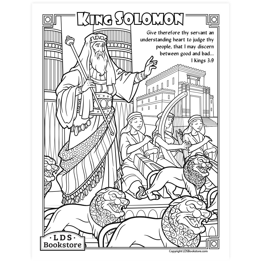 King Solomon And The Temple Coloring Page Printable Worksheets Library