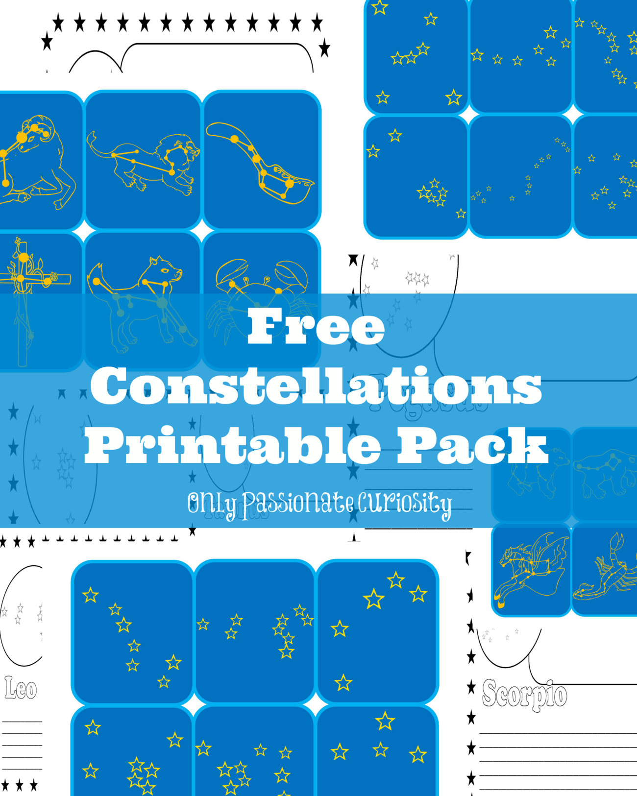 Learning About Constellations Free Printable Pack Only Learning About Constellations Free Printable Pack Only