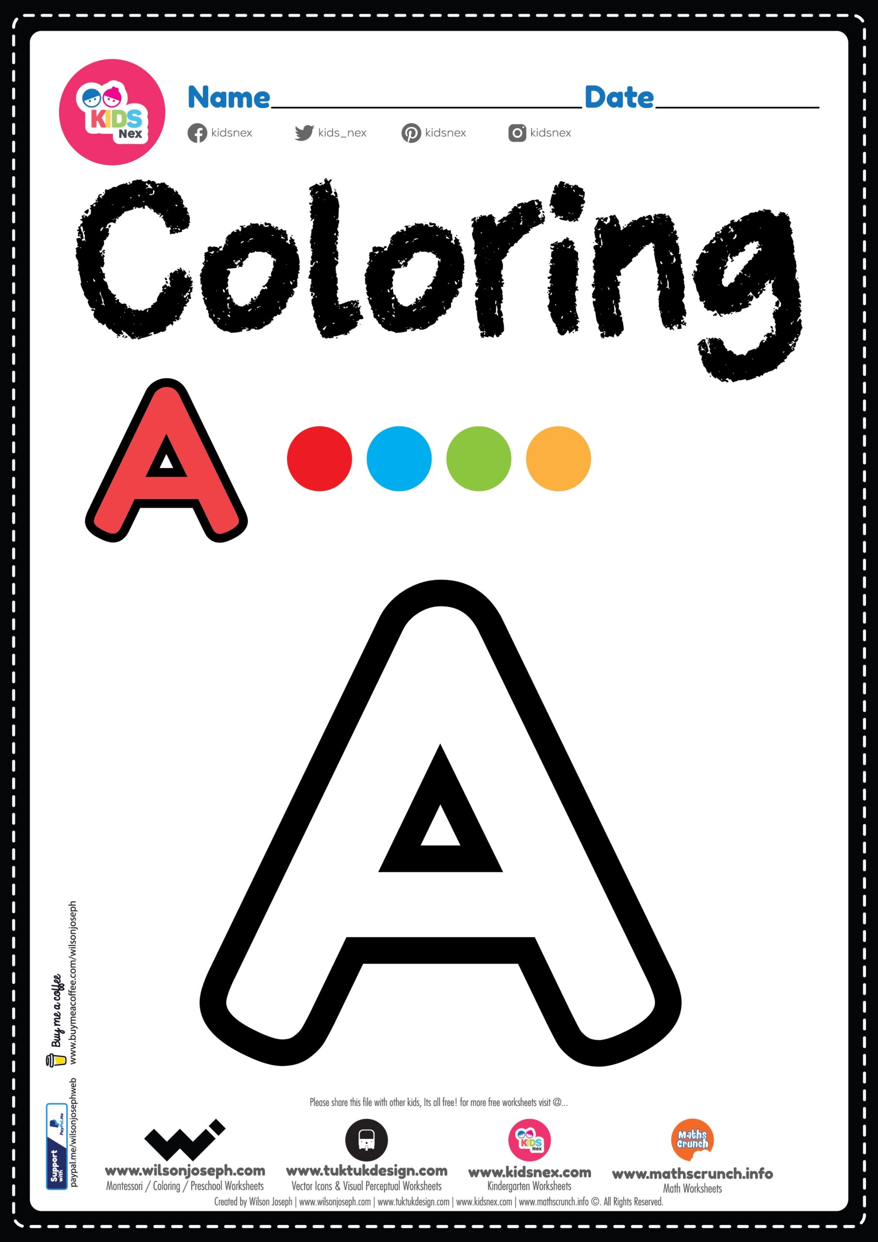 Letter A Worksheets Free Printables Pdf