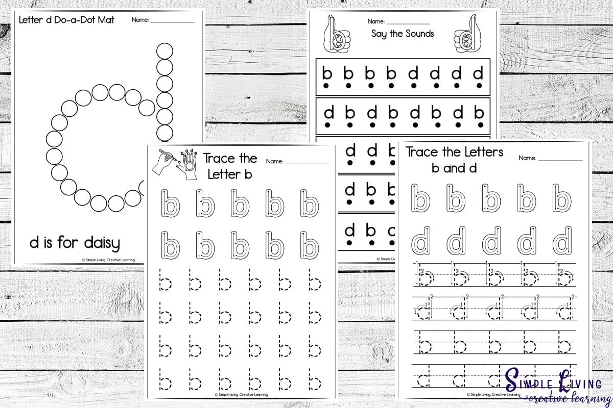 Letter B And D Reversal Printables Simple Living Creative Learning Letter B And D Reversal Printables Simple Living Creative Learning