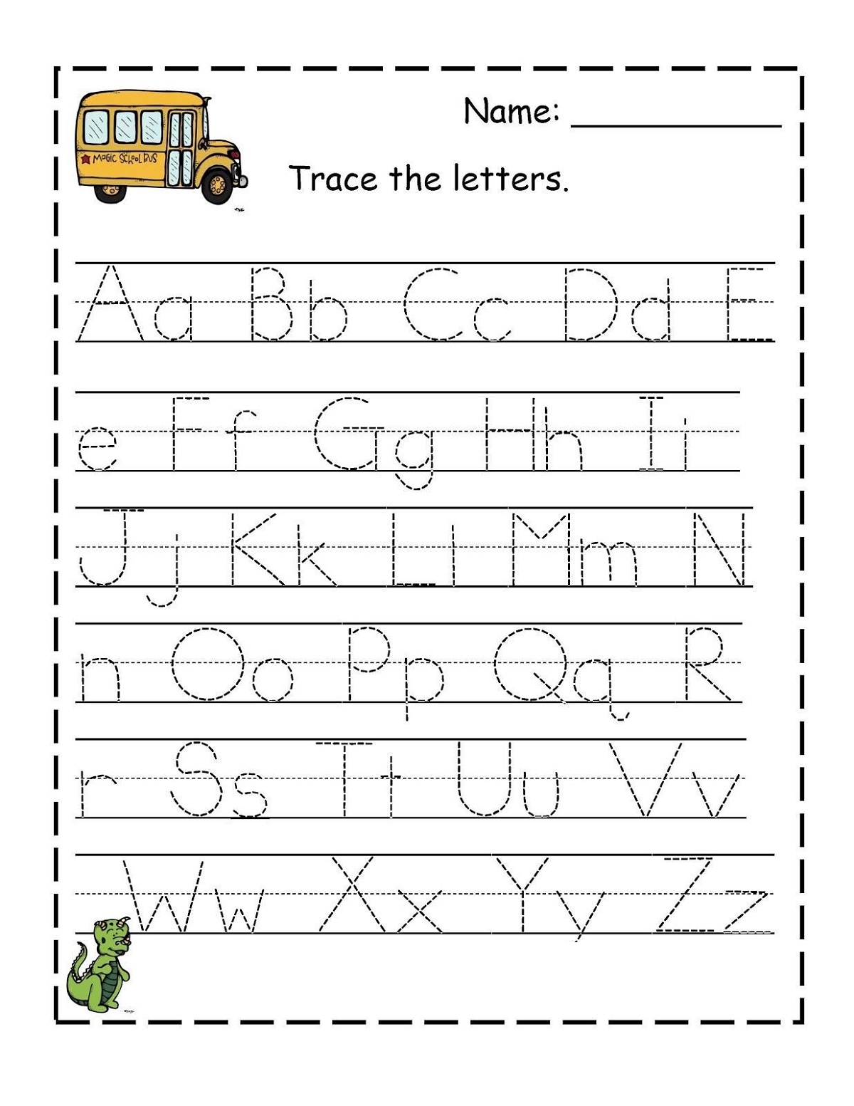 Printable Letters To Trace For Preschool Printable Letters To Trace For Preschool