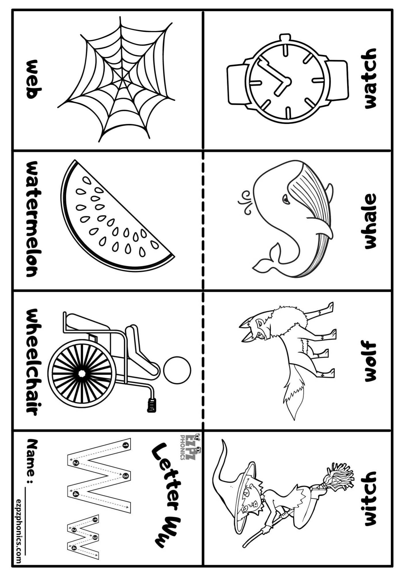 W Printable Worksheets
