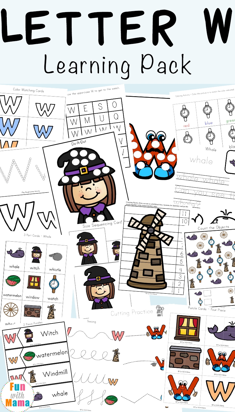 Letter W Preschool Printables
