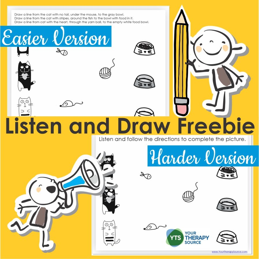 Listen And Draw Activity PDF Freebie Your Therapy Source Listen And Draw Activity PDF Freebie Your Therapy Source