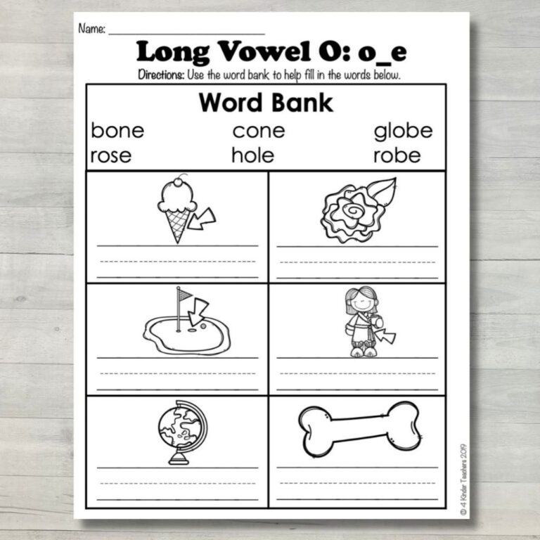 Long O Vowel Sound Worksheets For Kids Online SplashLearn 