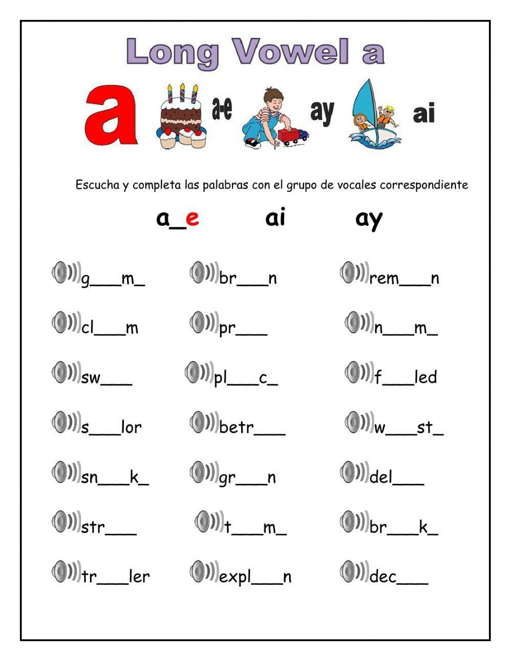 Long Vowel A Worksheet Live Worksheets Worksheets Library Long Vowel A Worksheet Live Worksheets Worksheets Library