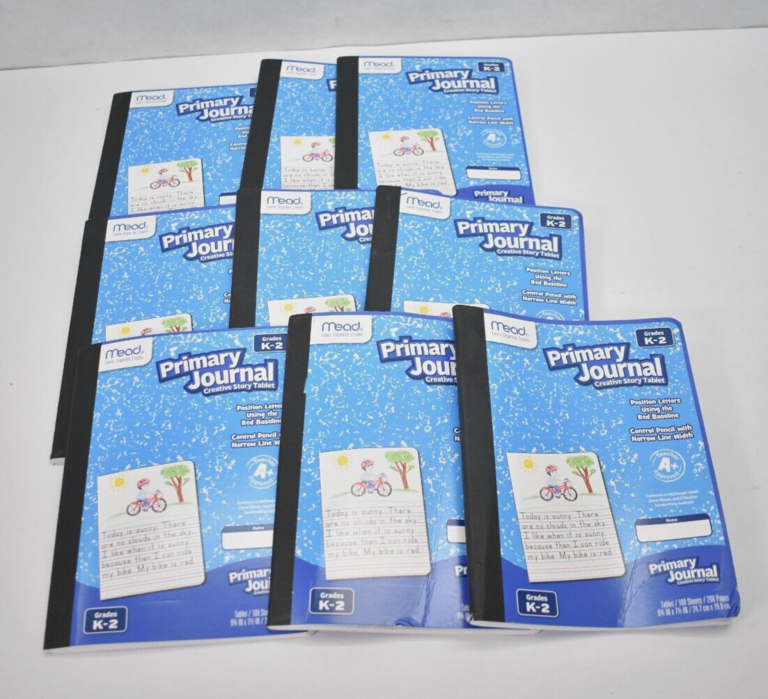 Lot Of 9 Mead Primary Journal Creative Story Tablet For Grades K 2 100 Sheets