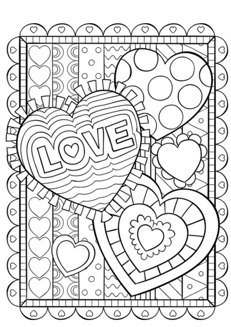 Love Doodle Valentine Day Free Worksheet