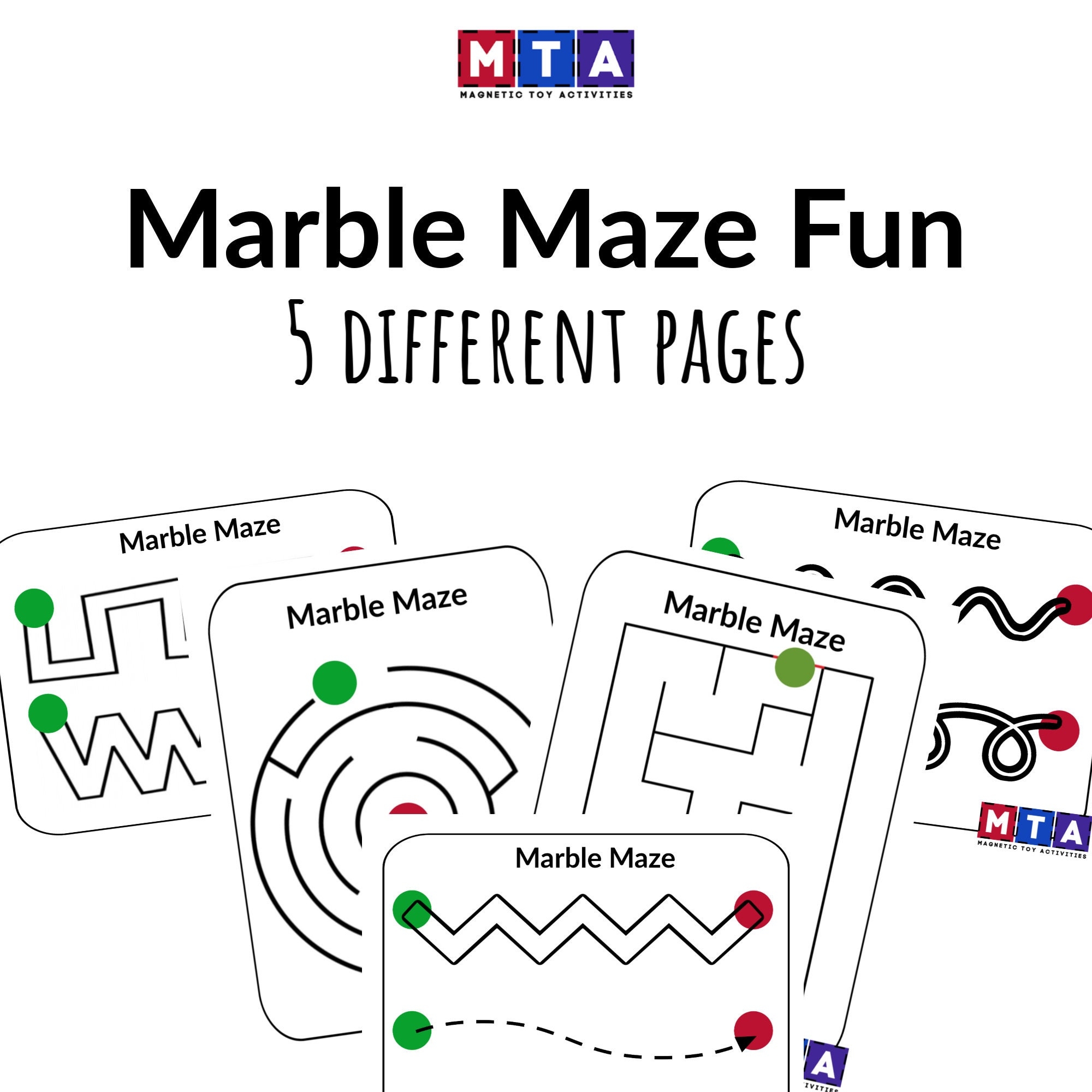 Magnetic Toy Activities Marble Maze Fun Package Etsy