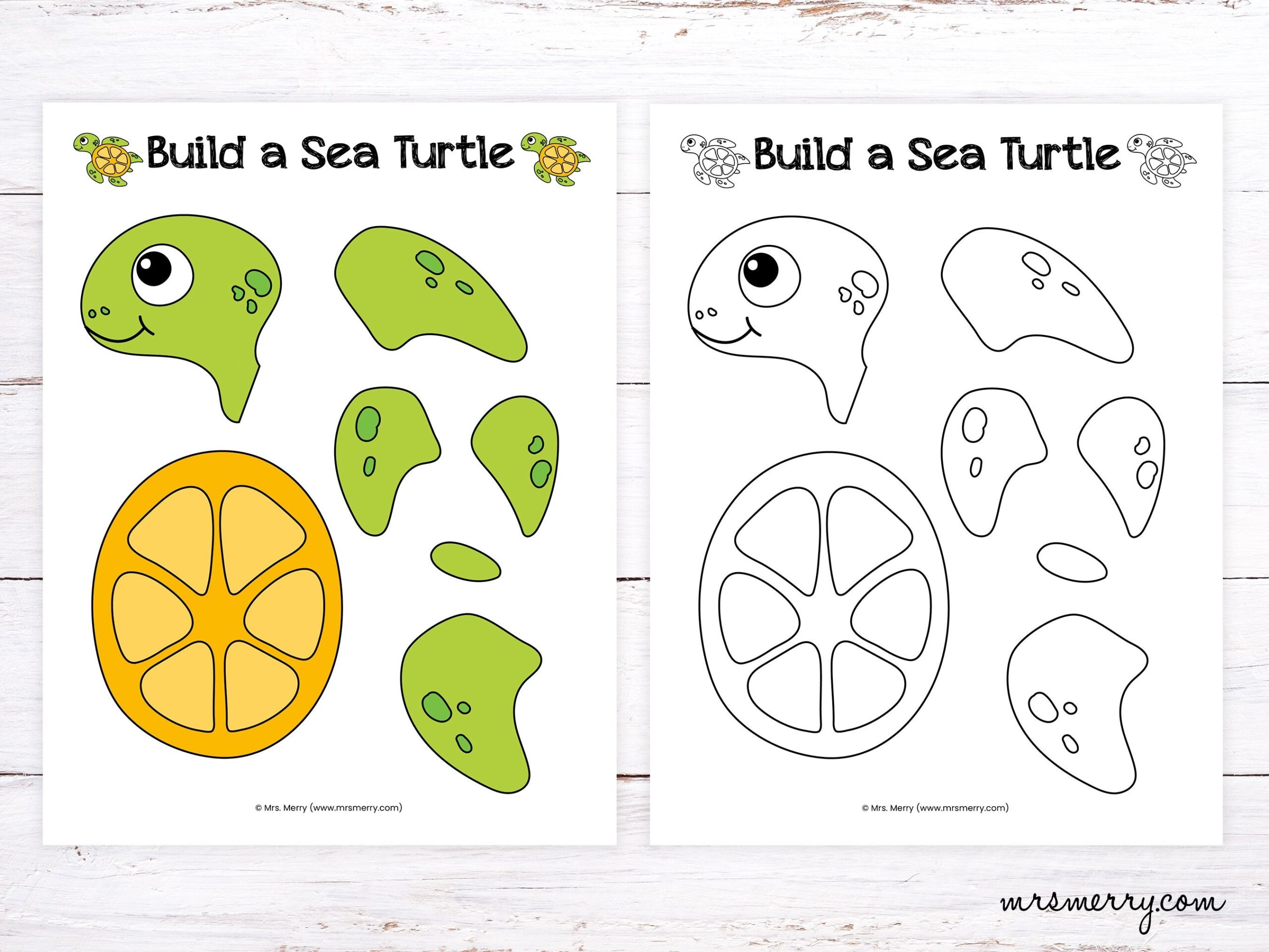 Printable Turtle Crafts For Preschoolers