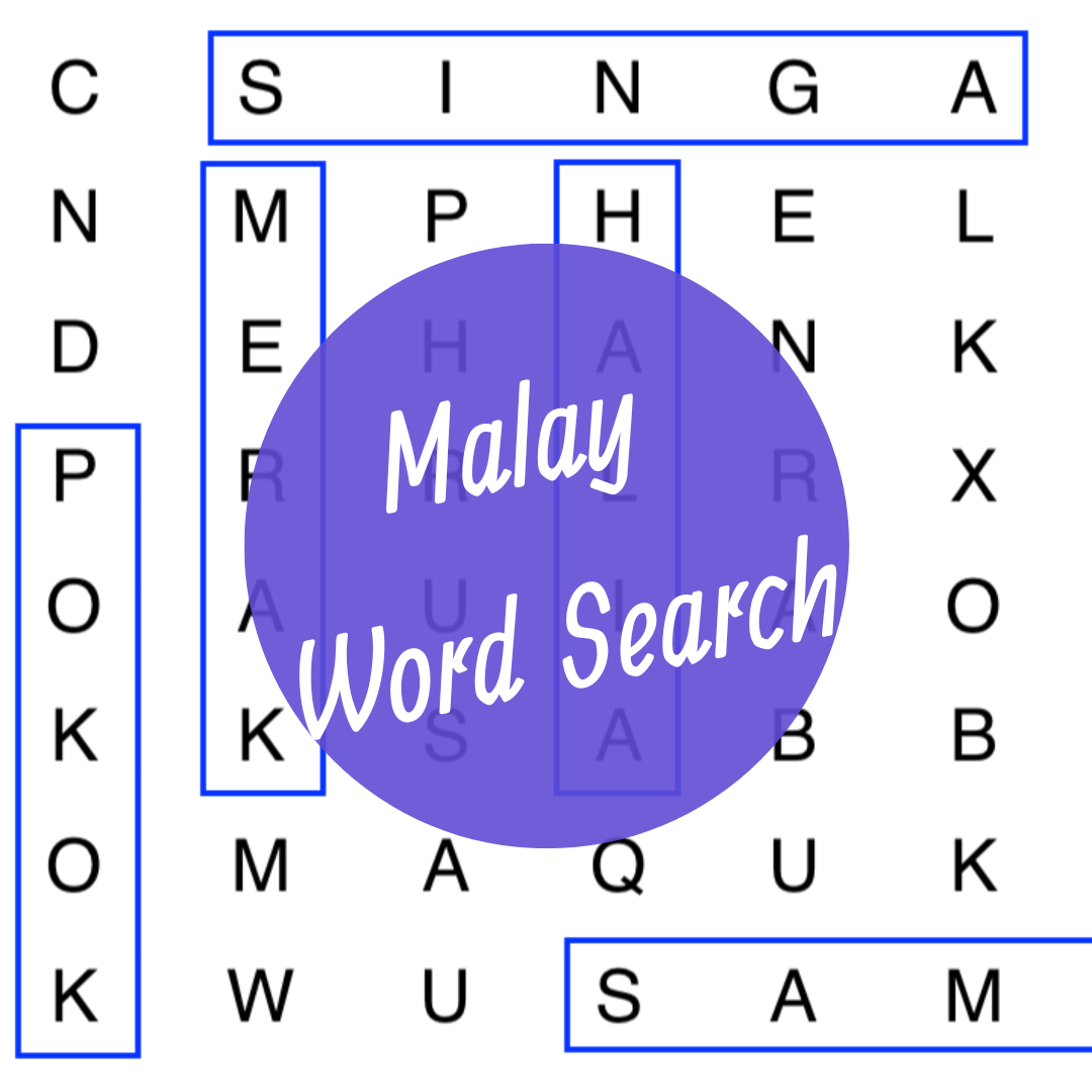 Malay Word Search SilverActivities Store Malay Word Search SilverActivities Store