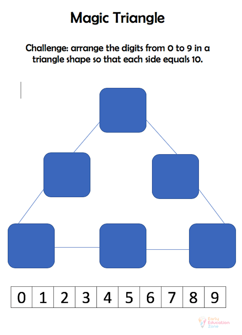 Math Fun With Magic Triangles Early Education Zone Math Fun With Magic Triangles Early Education Zone