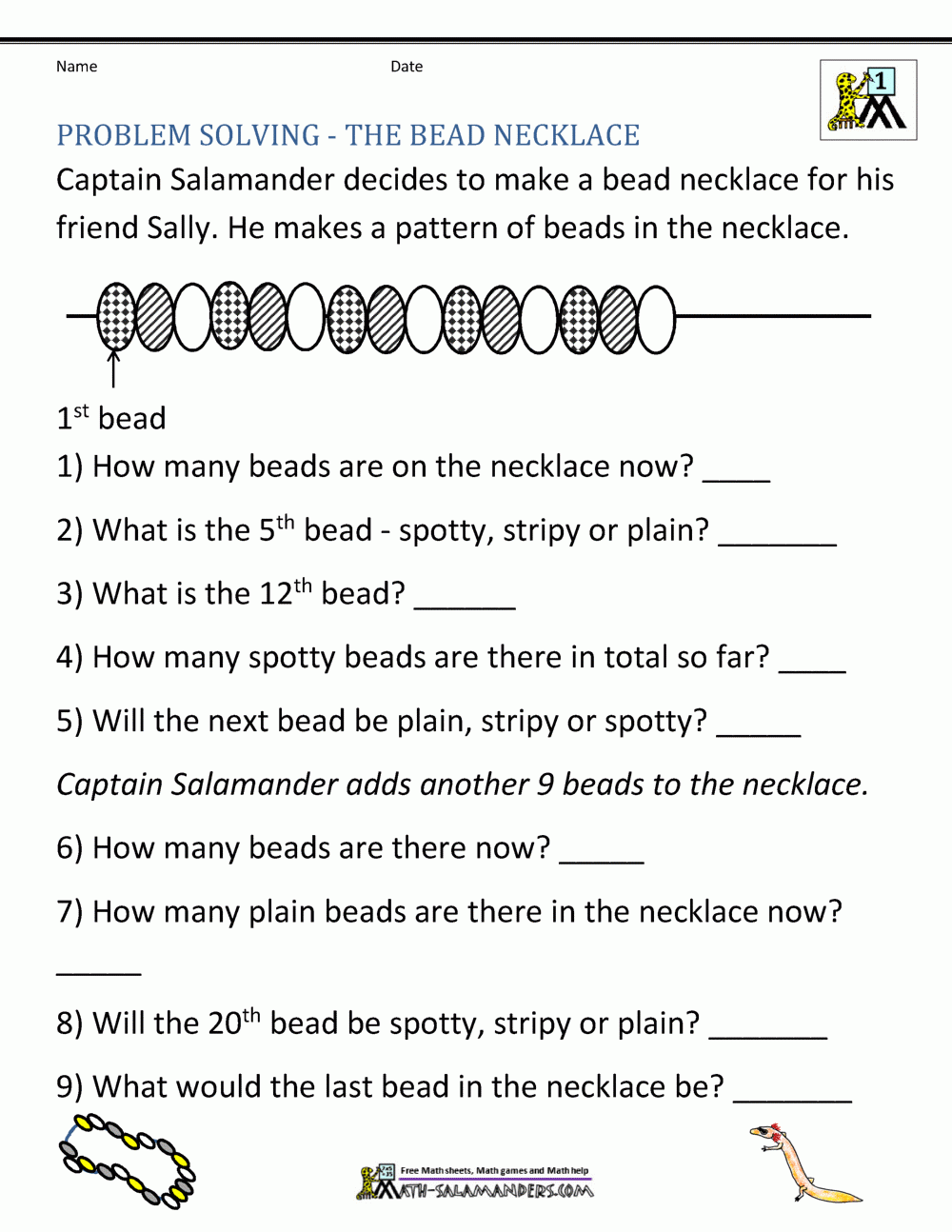 Math Problems For Children 1st Grade