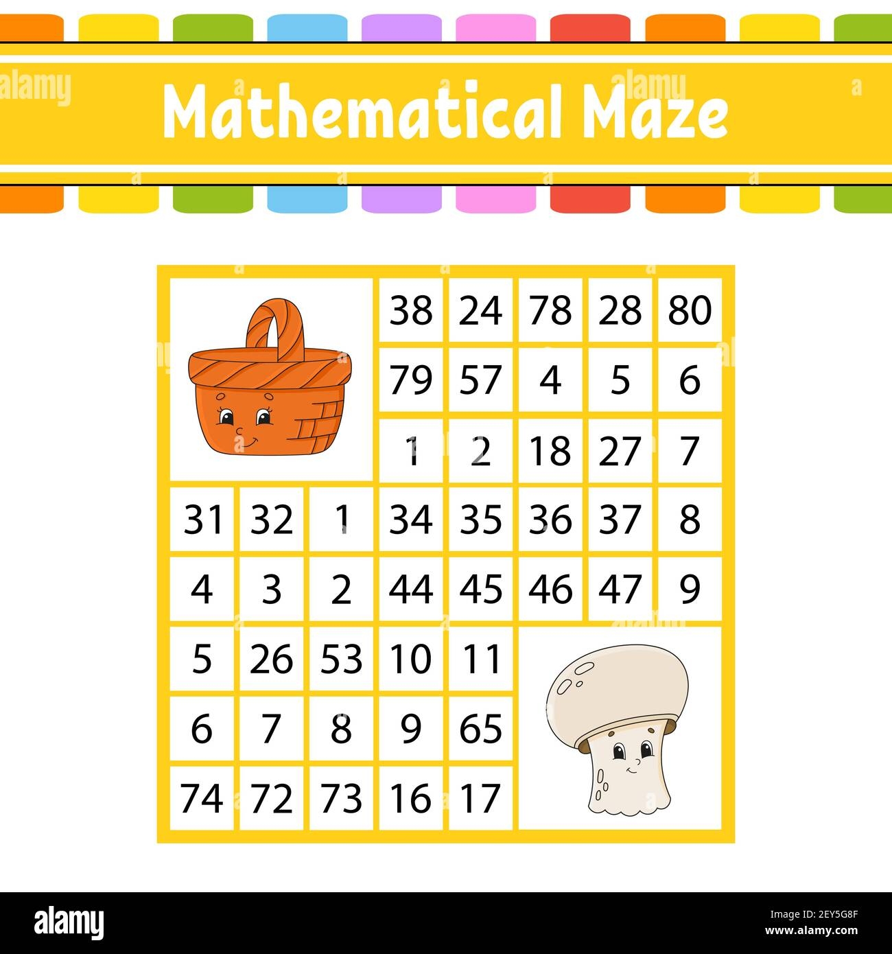 Mathematical Maze Game For Kids Number Labyrinth Education Mathematical Maze Game For Kids Number Labyrinth Education