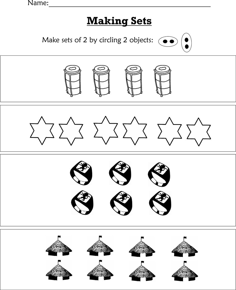 Pre K Worksheets Math