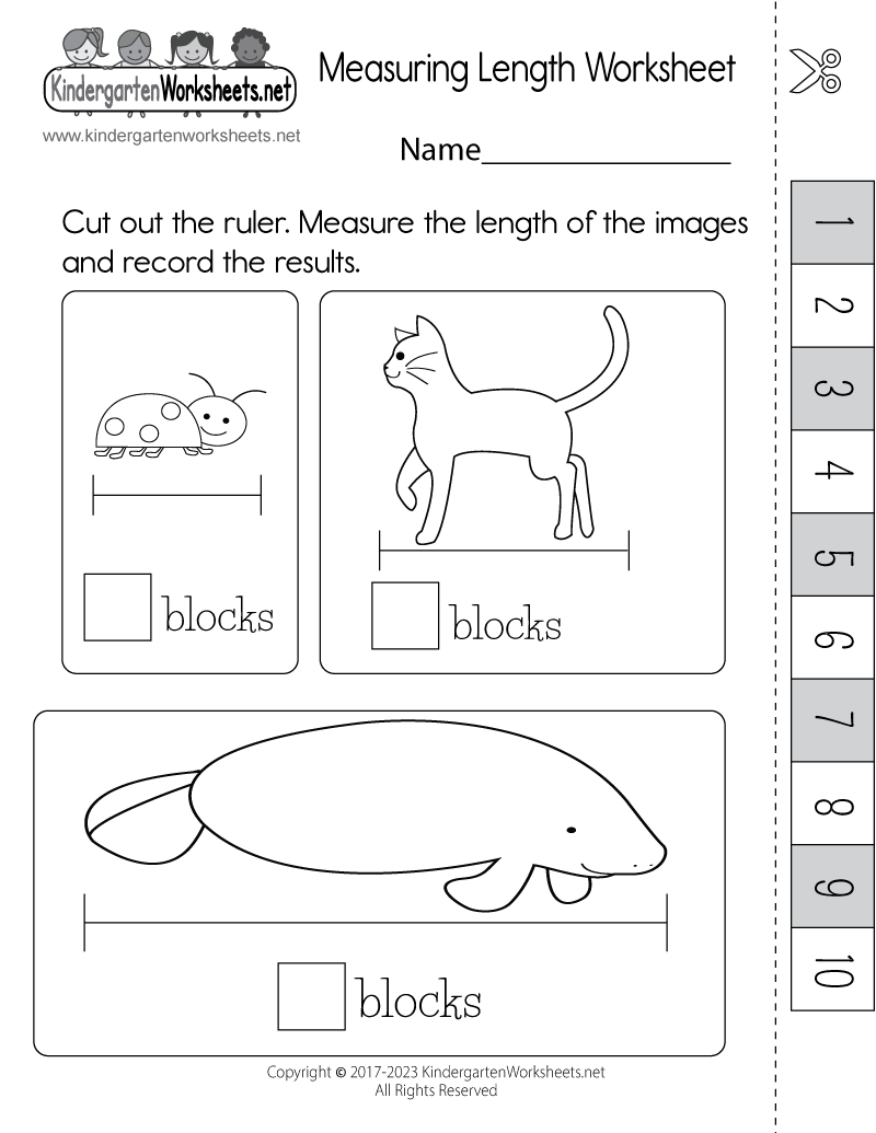 Free Printable Measurement Worksheets For Kindergarten