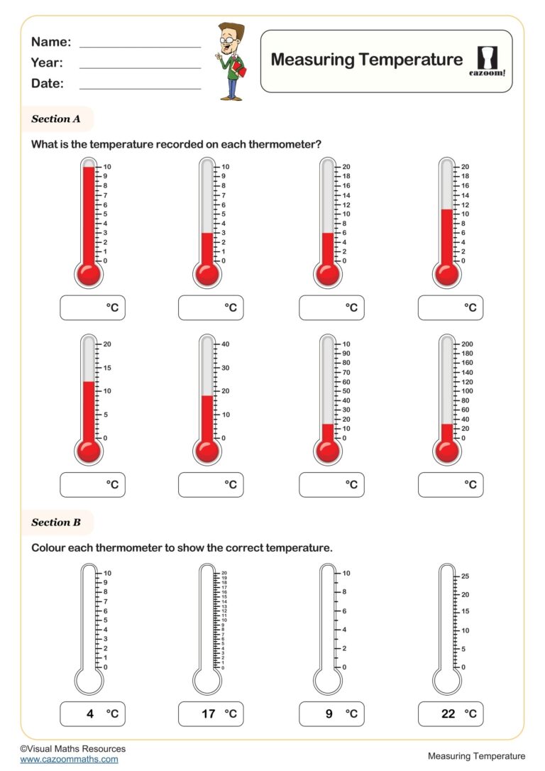 Measuring Temperature Fun And Engaging Year 2 Measurement Worksheet Worksheets Library