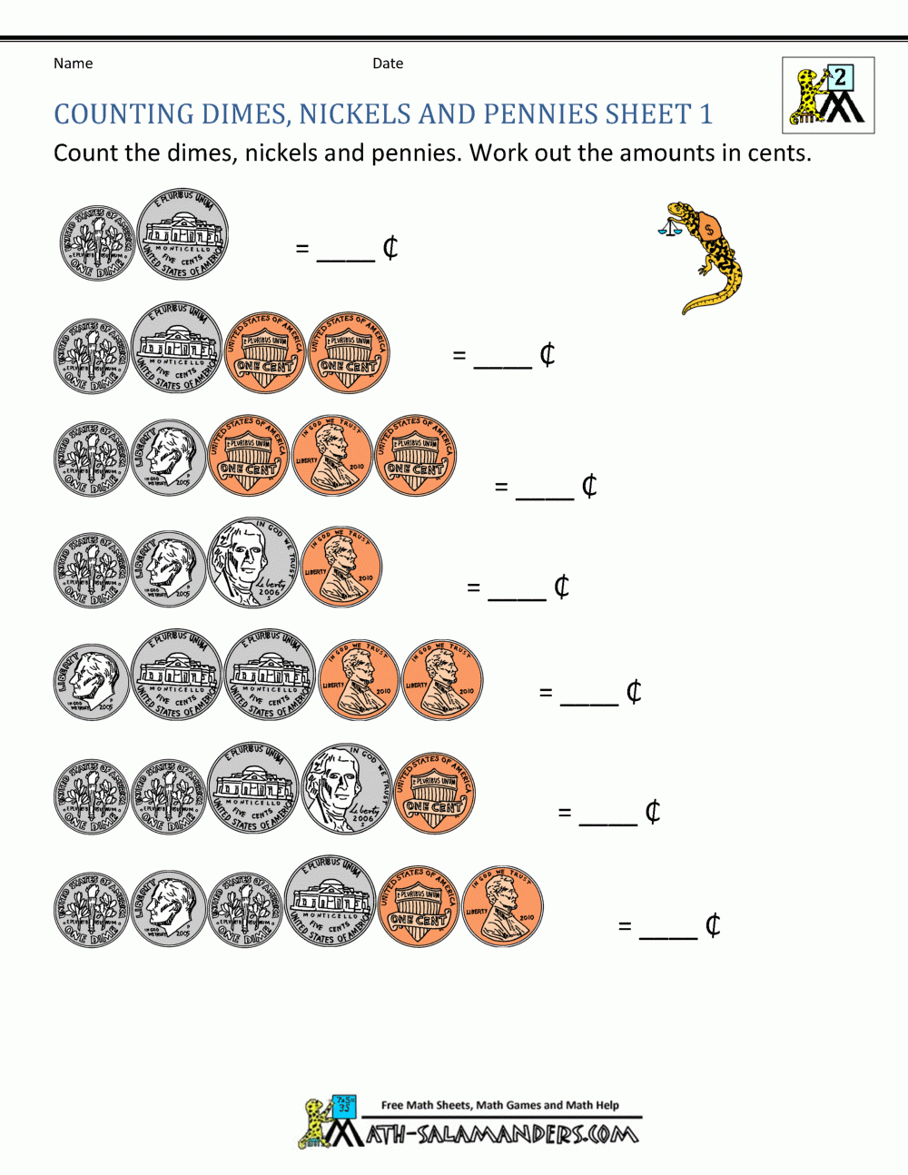Money Worksheets For 2nd Grade Money Worksheets For 2nd Grade
