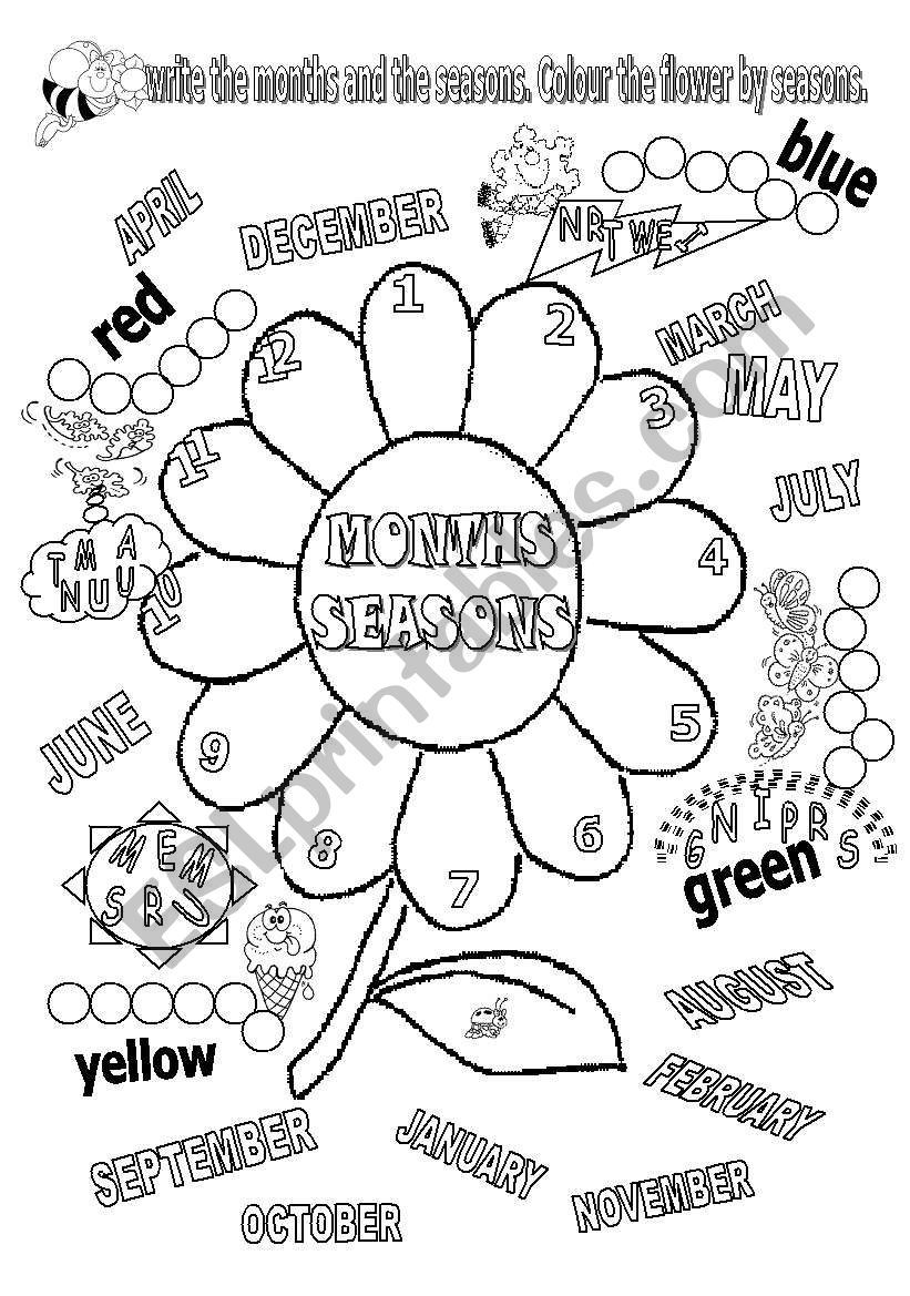 MONTHS AND SEASONS ESL Worksheet By Be67 MONTHS AND SEASONS ESL Worksheet By Be67