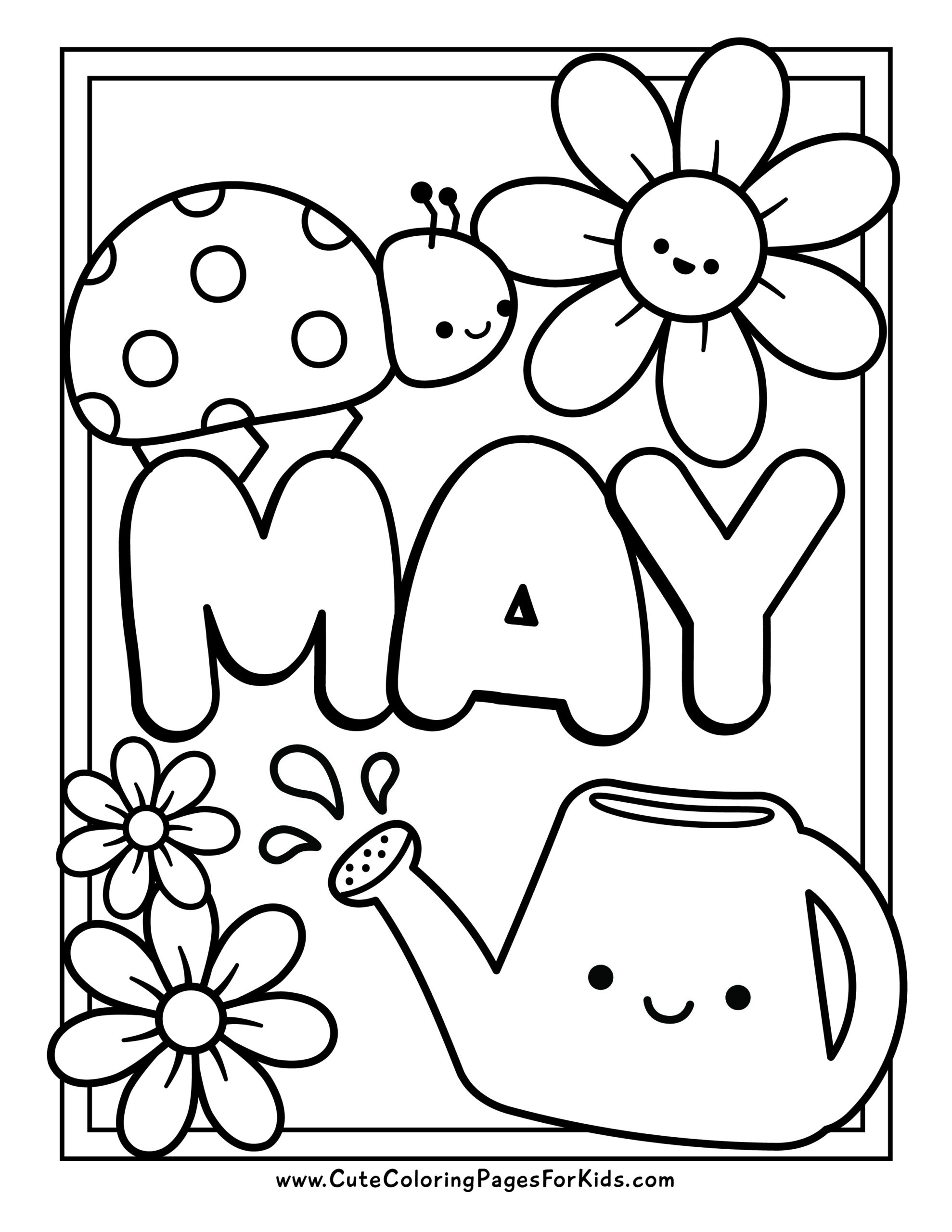 Months Of The Year Cute Coloring Pages For Kids