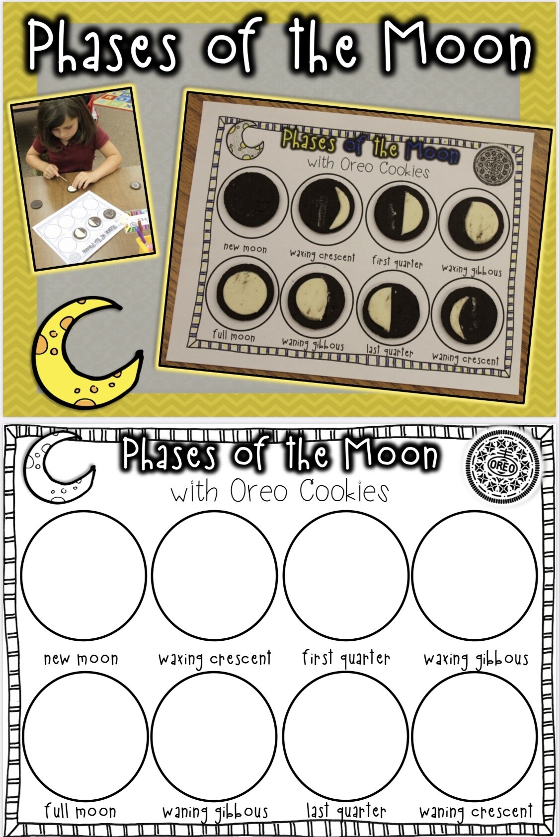 Printable Oreo Moon Phases Worksheet Printable Oreo Moon Phases Worksheet