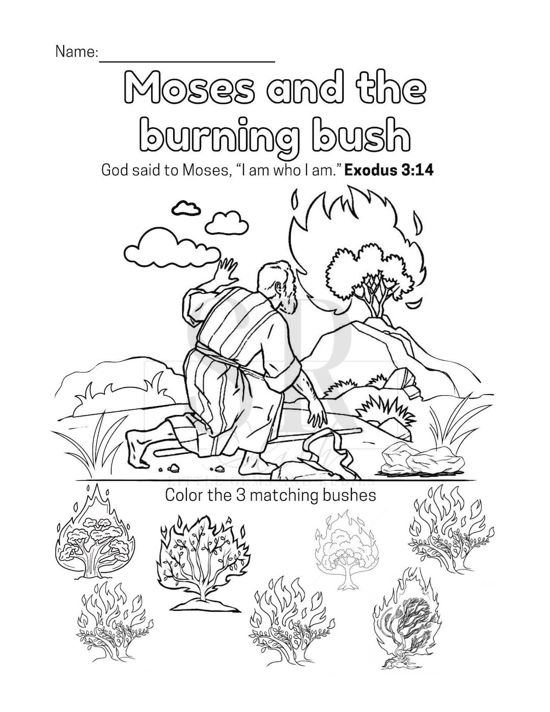 Moses And The Burning Bush Worksheet Sunday School Activity Sheet Moses Coloring Page Fire And God Worksheet For Kids Burning Bush Etsy Moses And The Burning Bush Worksheet Sunday School Activity Sheet Moses Coloring Page Fire And God Worksheet For Kids Burning Bush Etsy