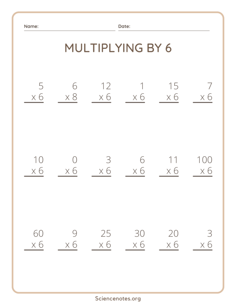 Multiplication Worksheets