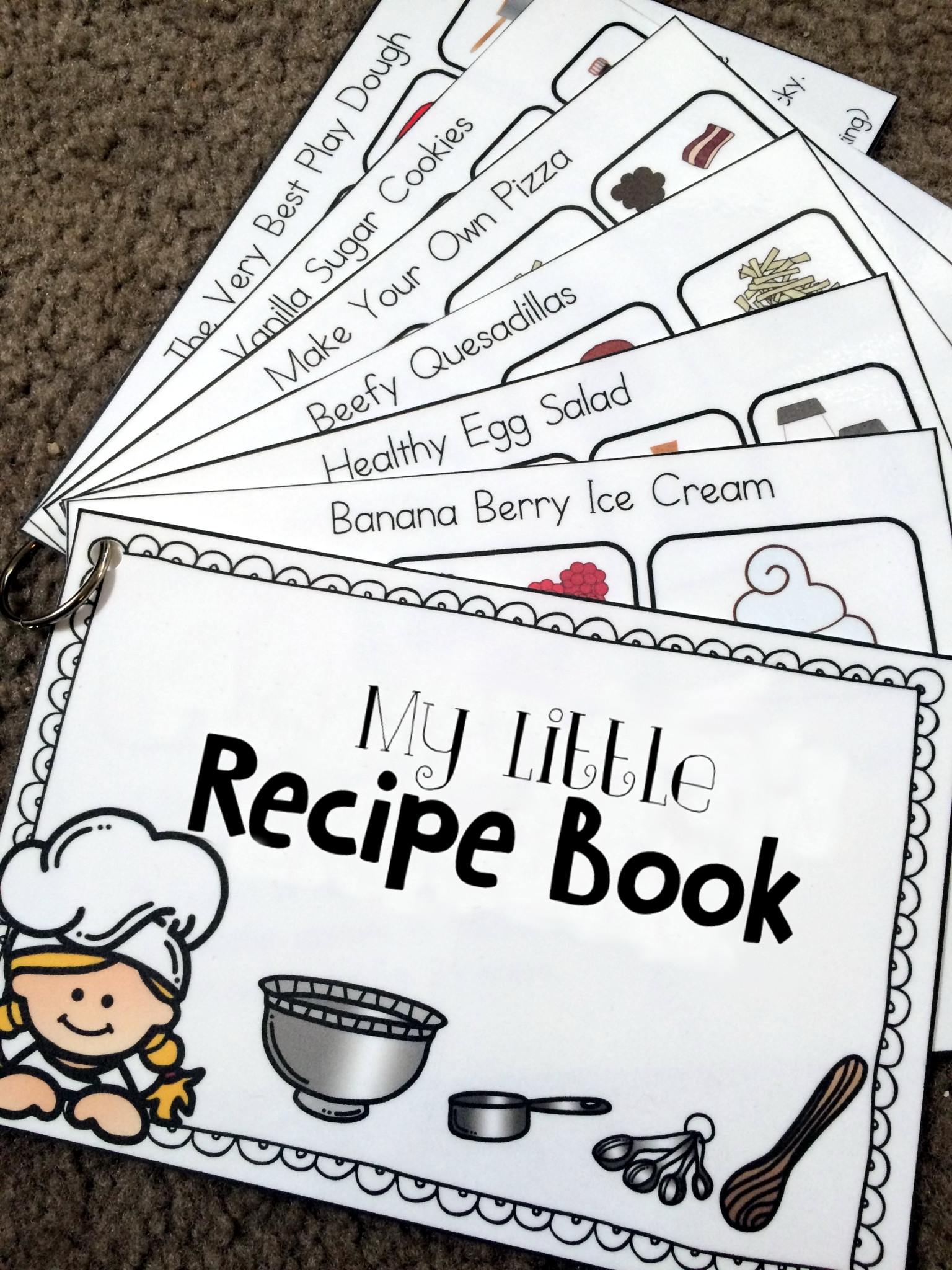 My First Recipe Book Printable Royal Baloo
