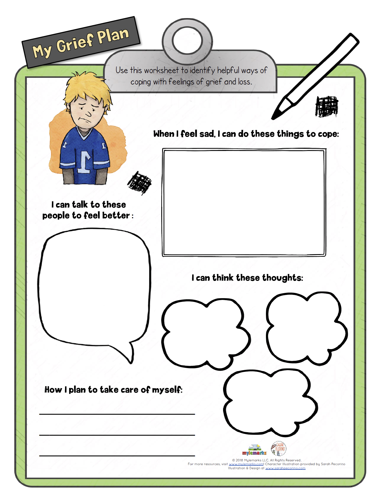 My GRIEF Plan ES F GS Worksheets Library