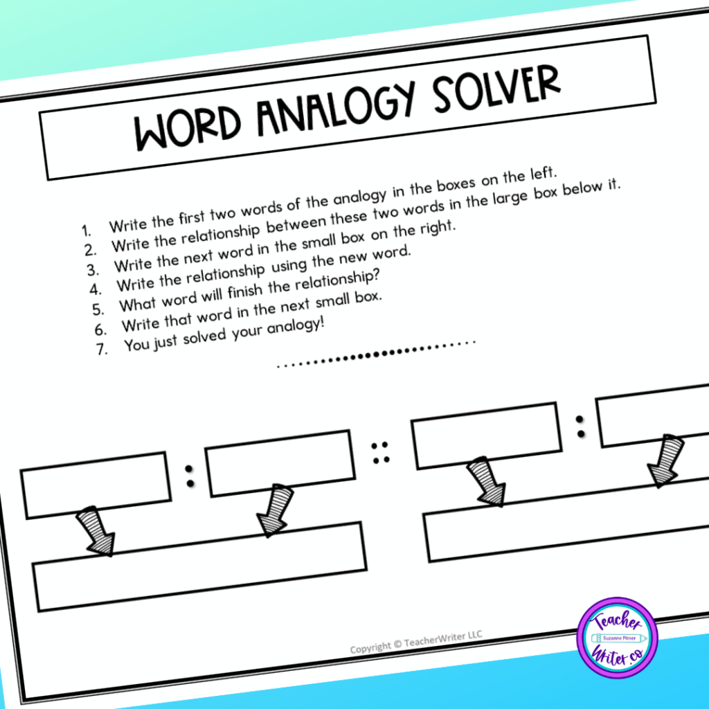 Printable Analogy Worksheets For Middle School