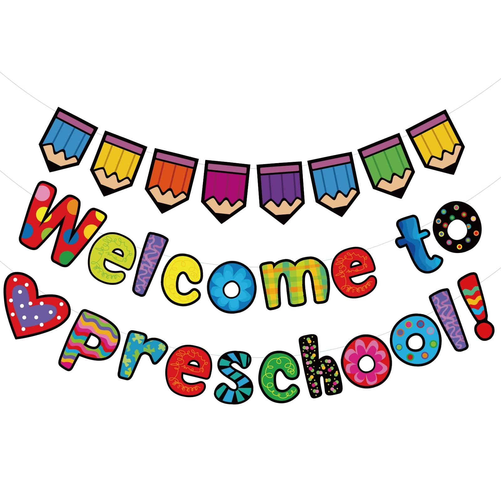 Mz ogm Welcome Back Banner Decorations Classroom Decoration Welcome Bulletin Board Banner Welcome To Preschool Banner For Classroom Back To School