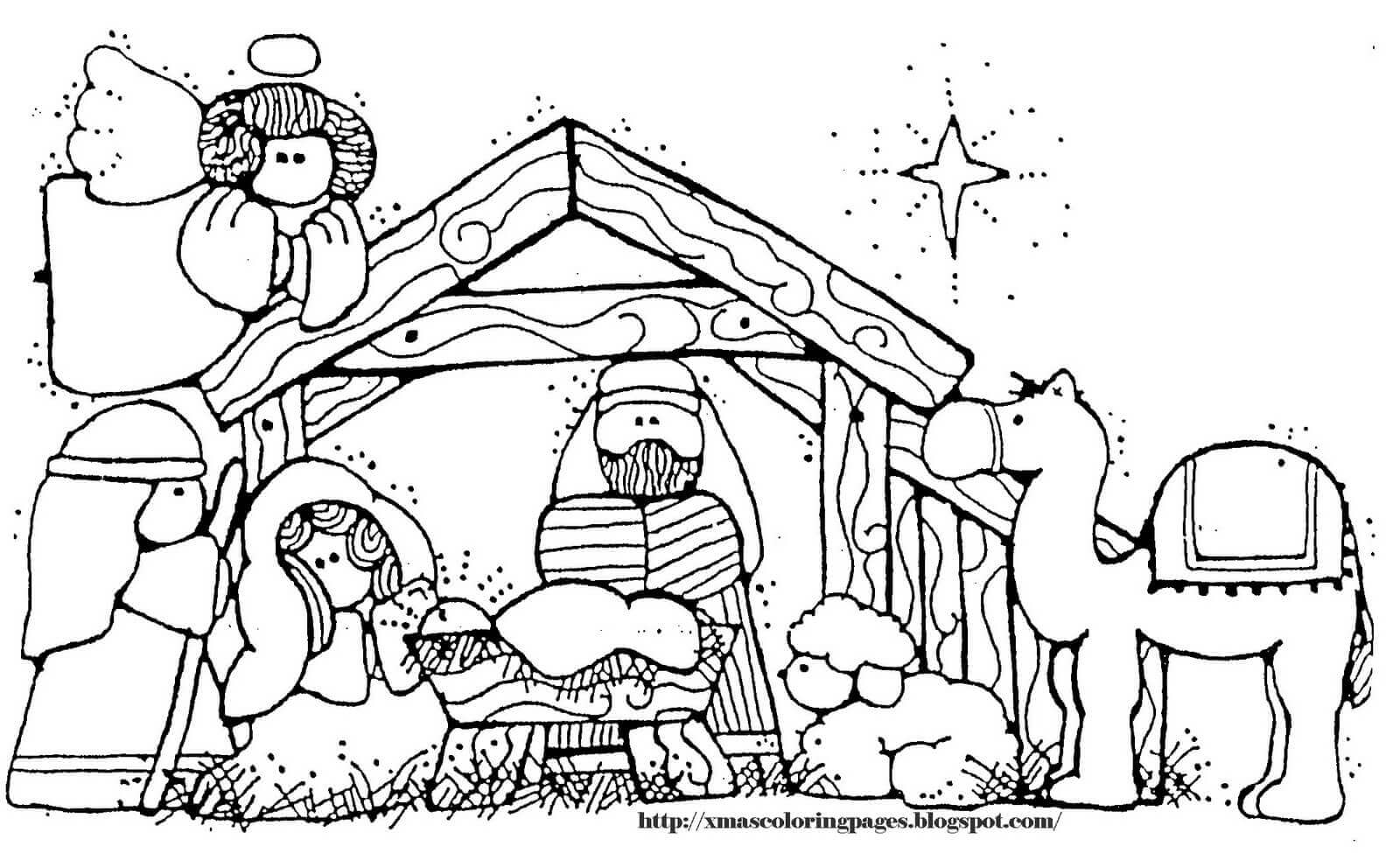 Free Printable Preschool Nativity Coloring Pages