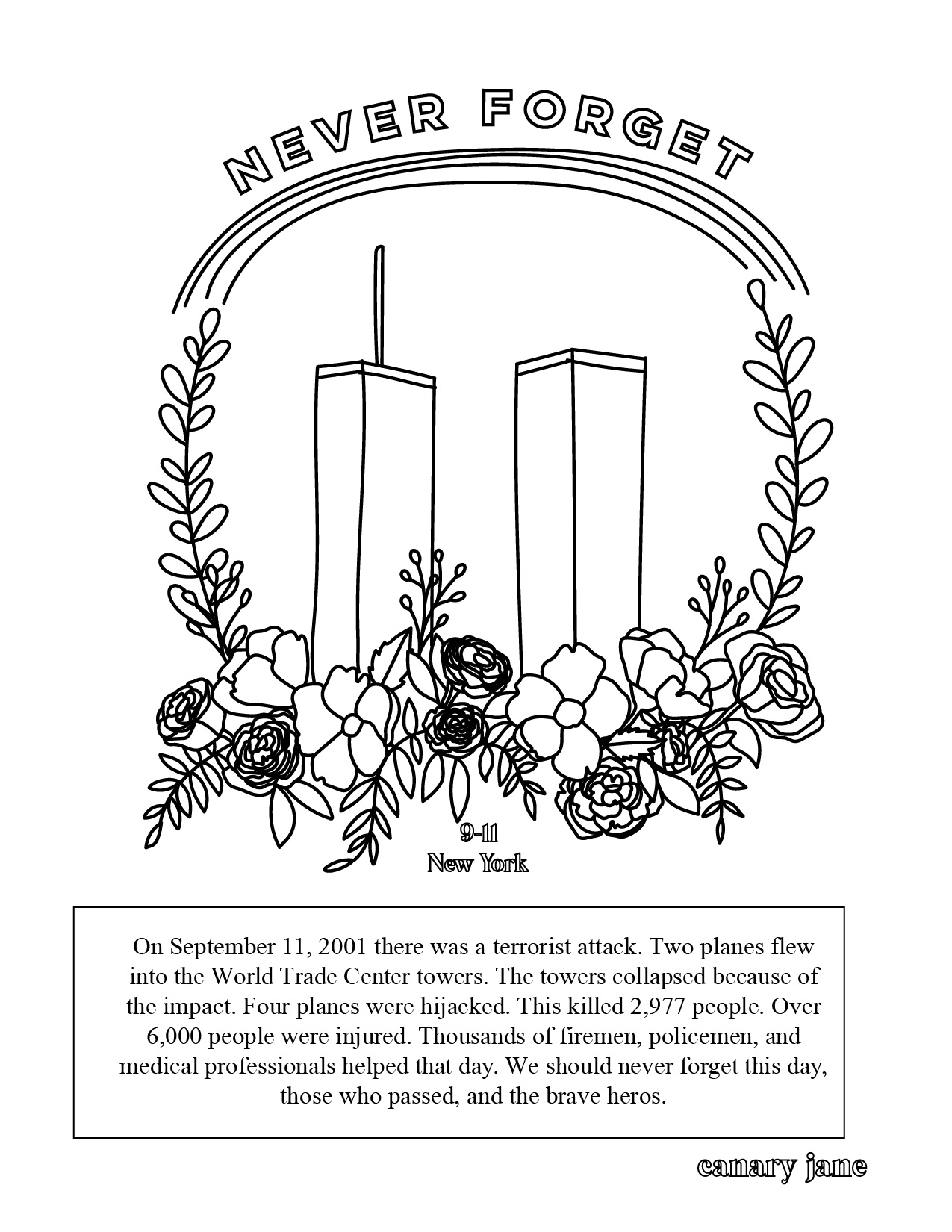 Never Forget 9 11 Friday Free Printable Canary Jane Never Forget 9 11 Friday Free Printable Canary Jane