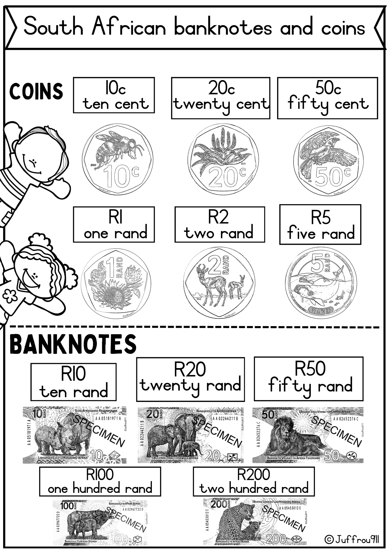 New South African Money Worksheets Juffrou 911