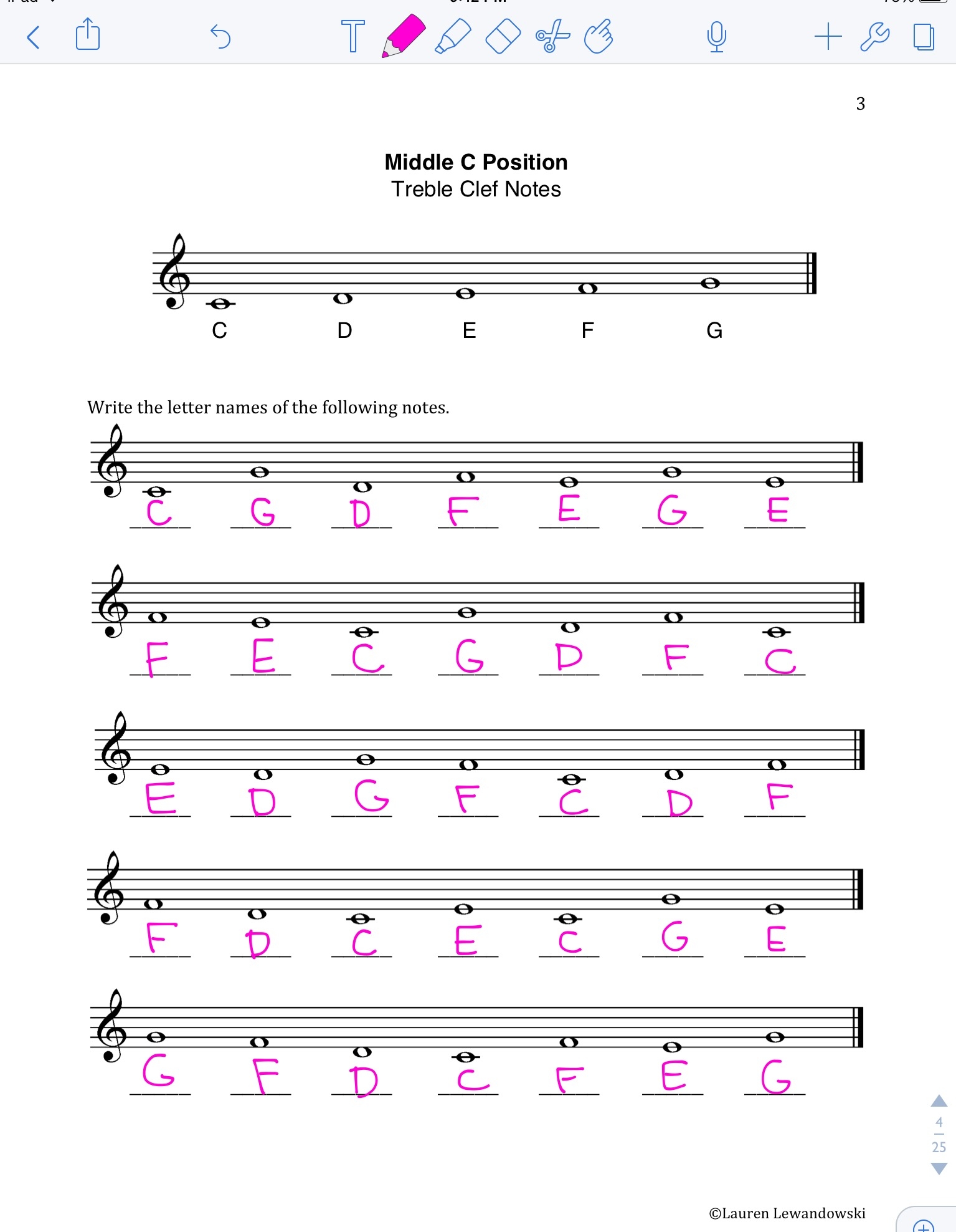 Printable Treble Clef Note Names Worksheet Printable Treble Clef Note Names Worksheet