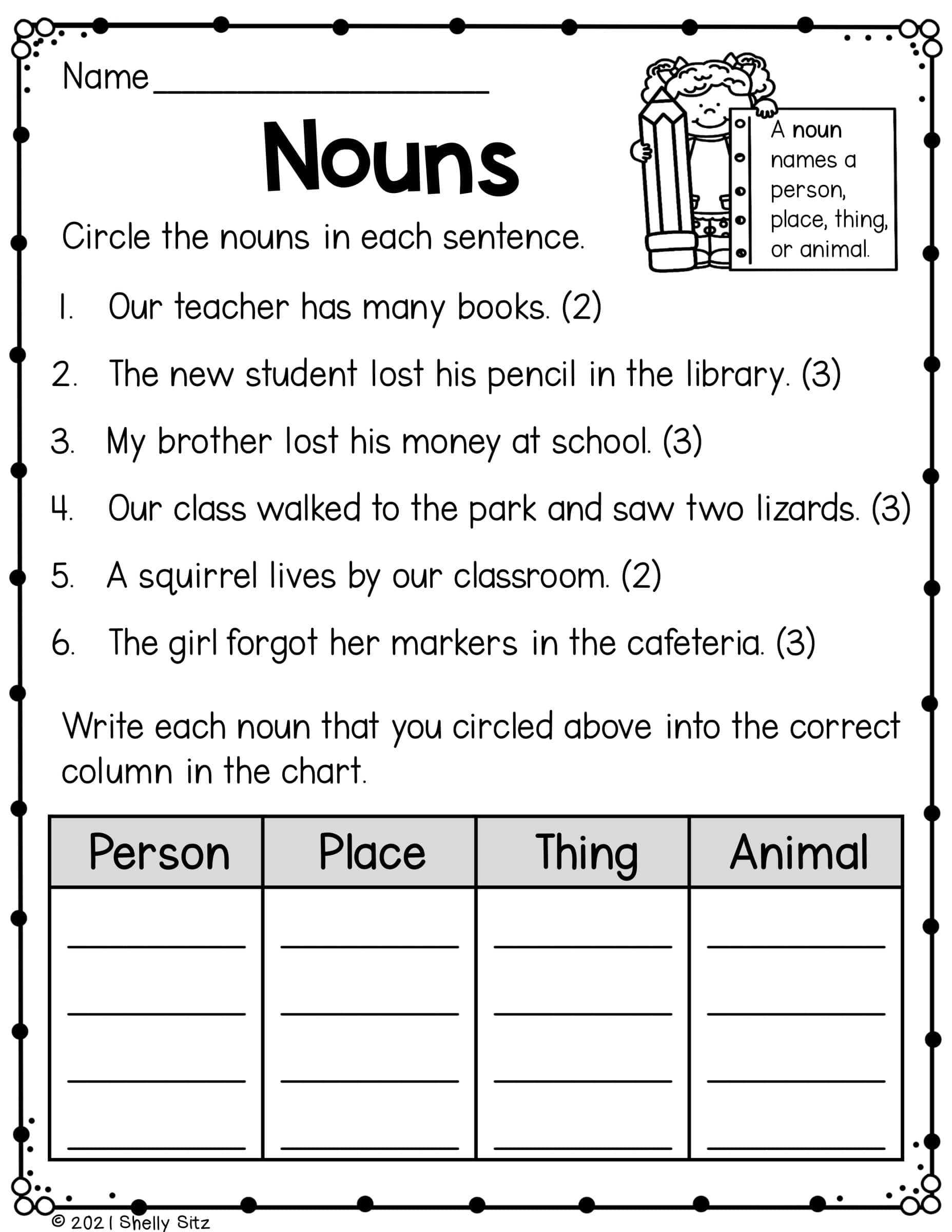 Noun Worksheets Second Grade Teaching Blog Noun Worksheets Second Grade Teaching Blog