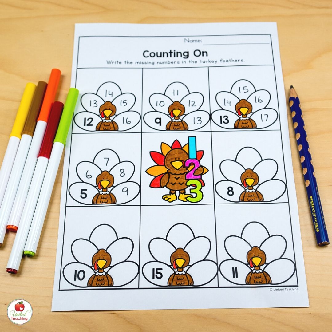 Math Thanksgiving Worksheets For Kindergarten Math Thanksgiving Worksheets For Kindergarten